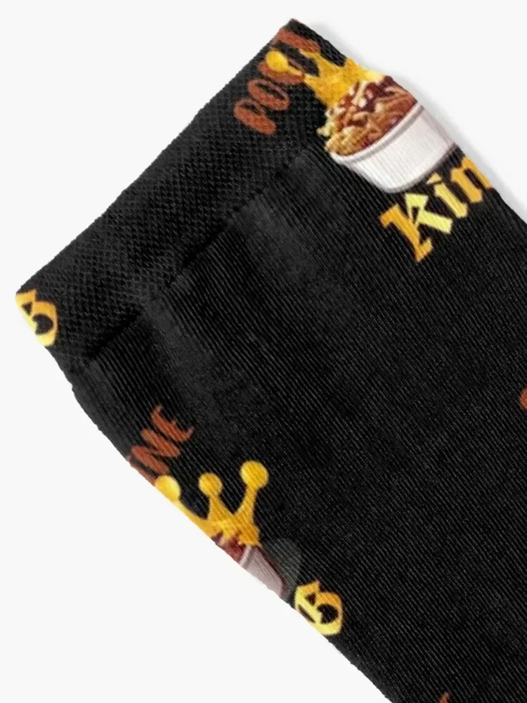 Poutine King! (on Black) Socks Hiking boots Stockings Socks For Women Men's