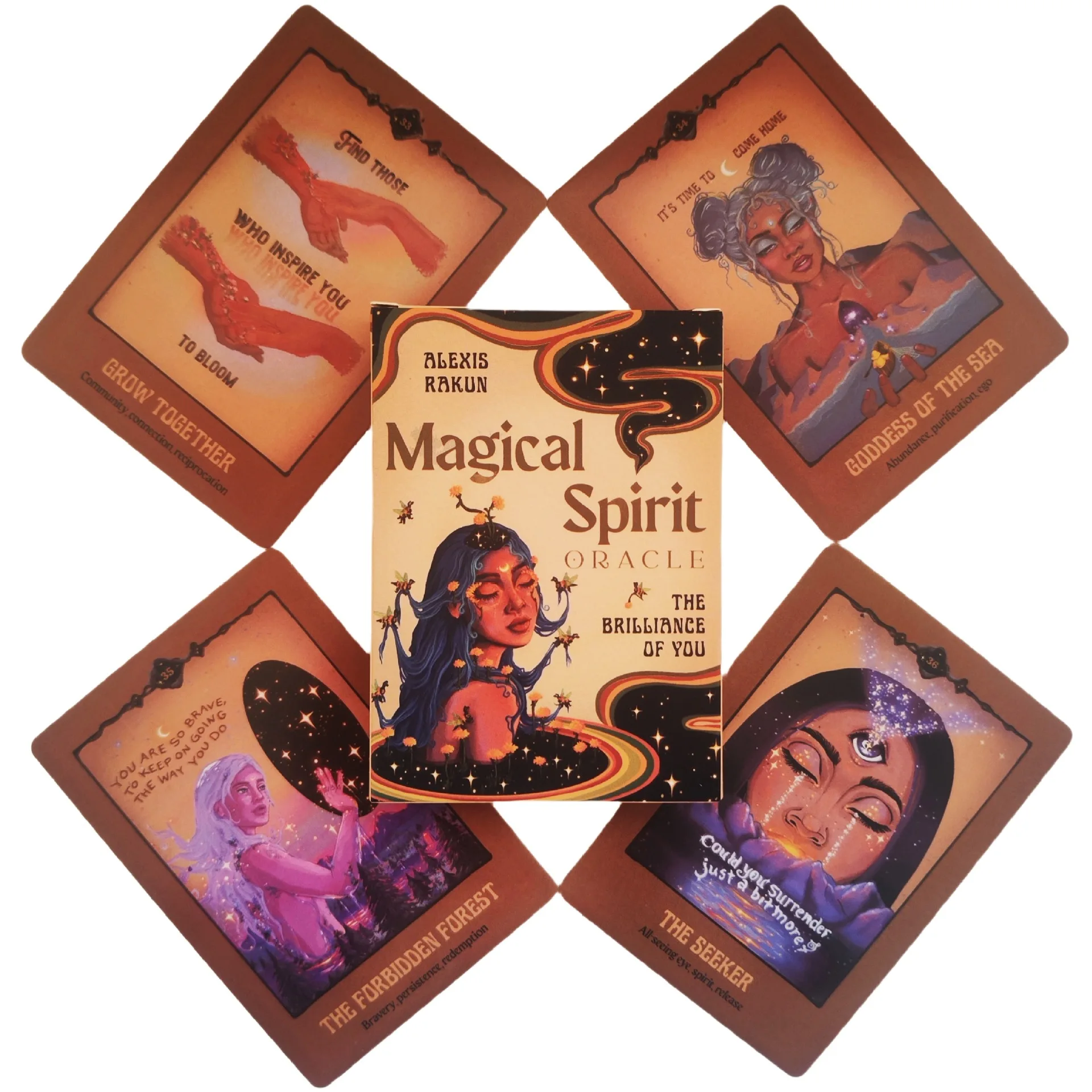 Magical Spirit Oracle Tarot Cards A 44 English Version Board Games Family Party Mystical Divination Tarot Cards