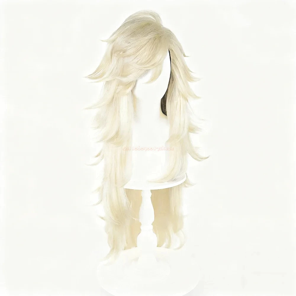 애니메이션 악마 도우마 코스프레 가발 황금 긴 머리 내열성 합성 가발 할로윈 카니발 의상 소품