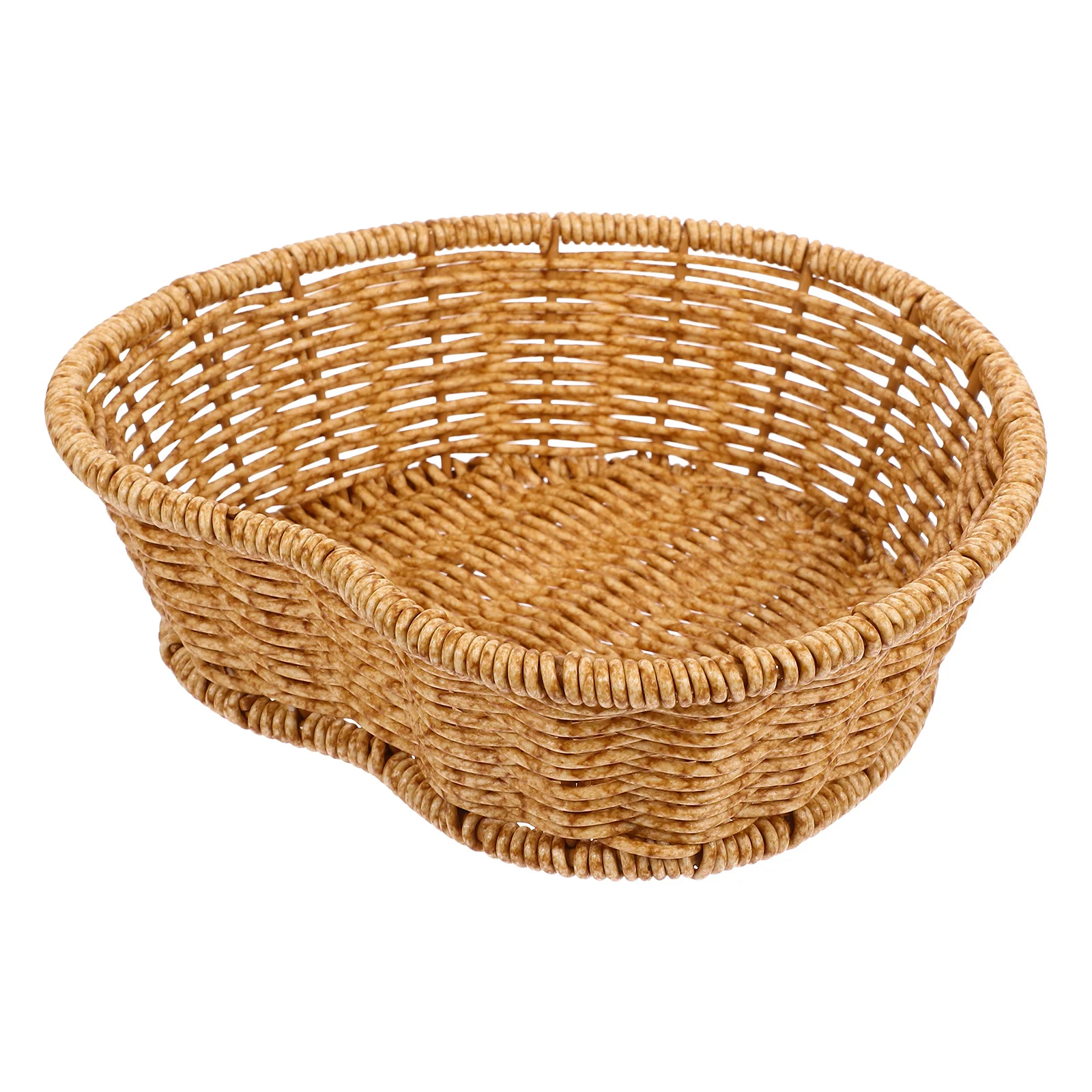 

Heart Shaped Candy Dish Fruit Organizer Woven Basket Storage Container Bread Holder Snack-serving Multi-function Kitchen