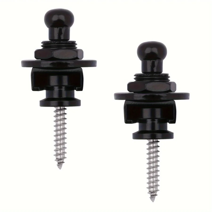 2 stuks premium legering gitaar met slotriem, goud en zwart, veilig en stijlvol voor akoestische gitaar, elektrische gitaar en bas