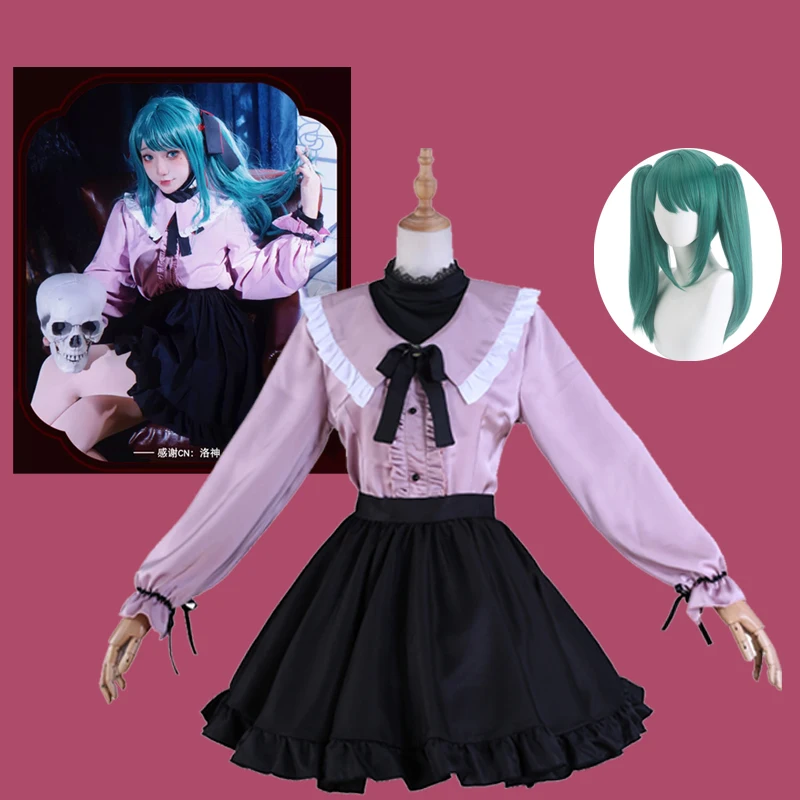 Vampire Mikuku Cosplay Costume Dress Skirt Uniform Wholeset Wig