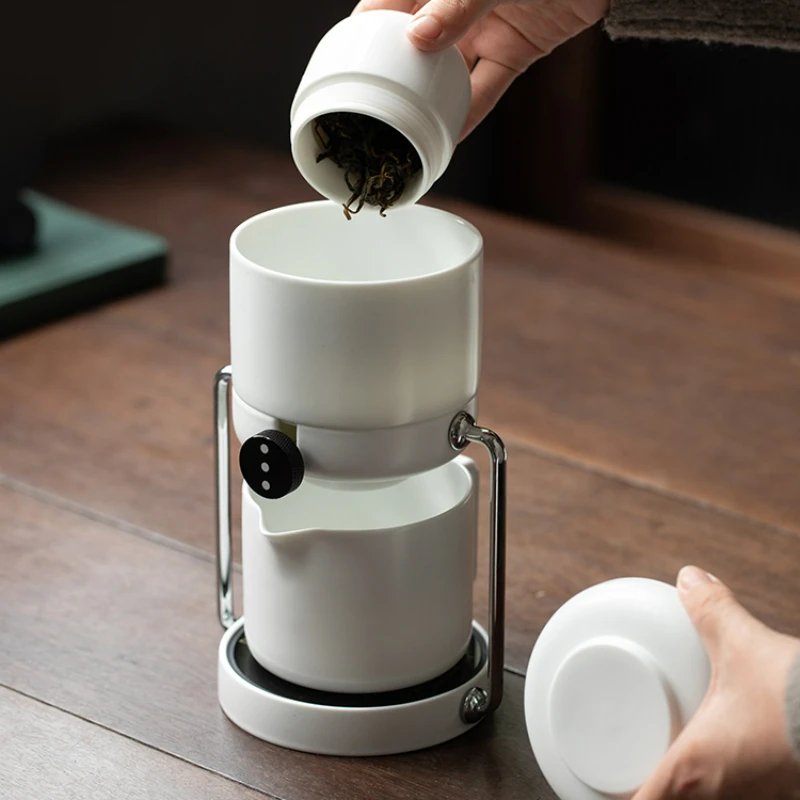 Automatic Tea Making Tool Lazy Man Kung Fu Tea Set Tea Pot Ceramic Constant Temperature Tea Cooking Office Small Set Tea Brewery