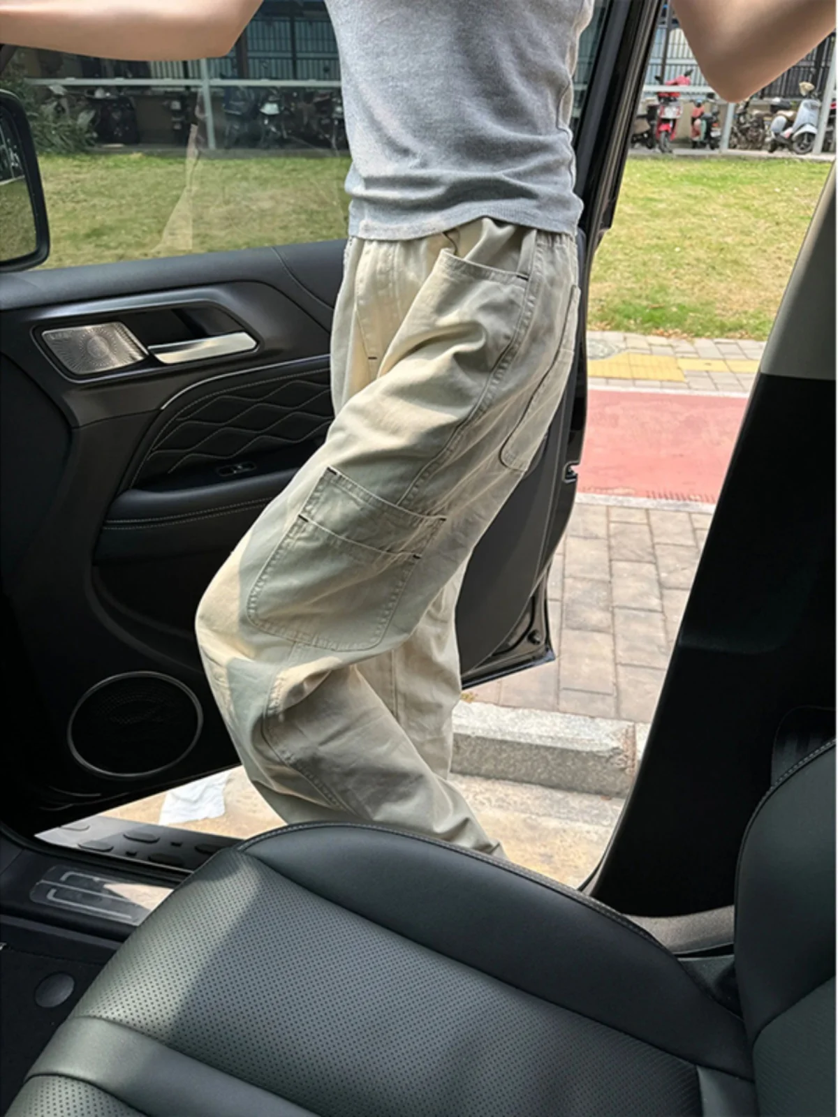 

Яки, прямые брюки для спецодежды, мужские летние тонкие винтажные брюки Qui Dry Multi ket Logging, модные брендовые повседневные брюки