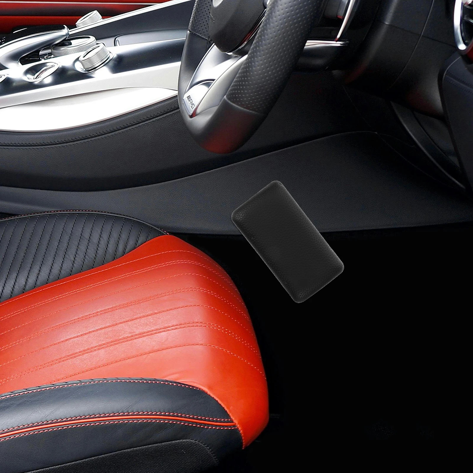 

Leg Cushion Car Arm Rest Universal Black Driver Seat Leg Support Elbow Rest Cushion Truck Knee Pad Vehicle
