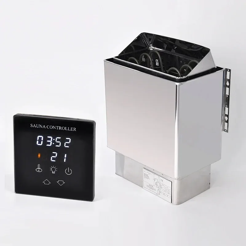 6KW Digital Thermostat Sauna Heater Dry/Wet Steam Electric Timer Home Commercial