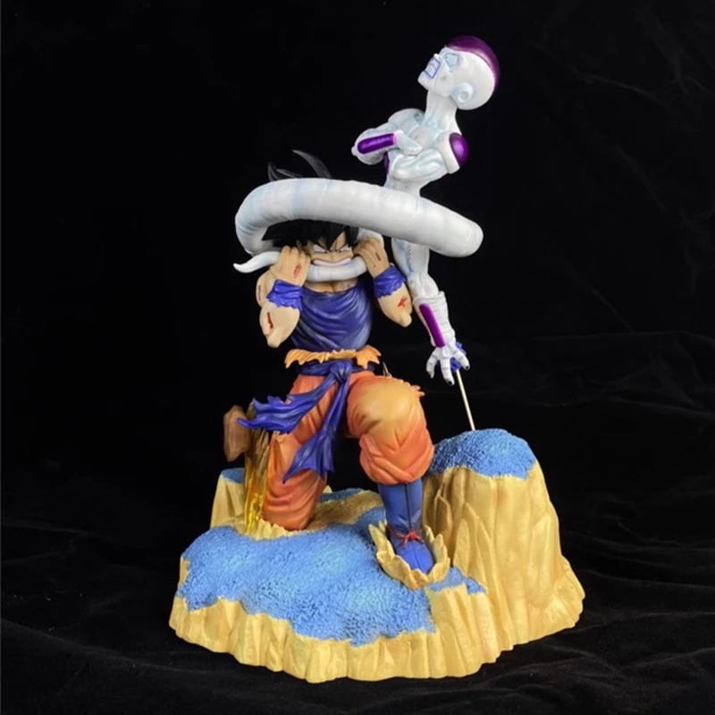 

In Stock 27cm Pvc Dragon Ball Z Figure Son Goku Bite Frieza Figurine Anime Action Figures kids toys gifts Model figures Ornament