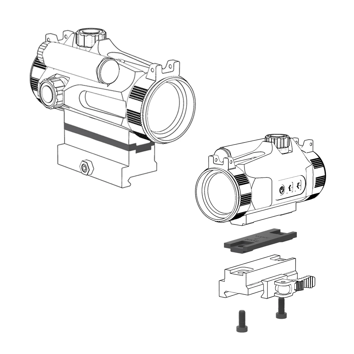 Vector Optics Maverick/Nautilus Red Dot Riser Mount,30 MOA Section,Made from Nylon For Wargame Airsoft