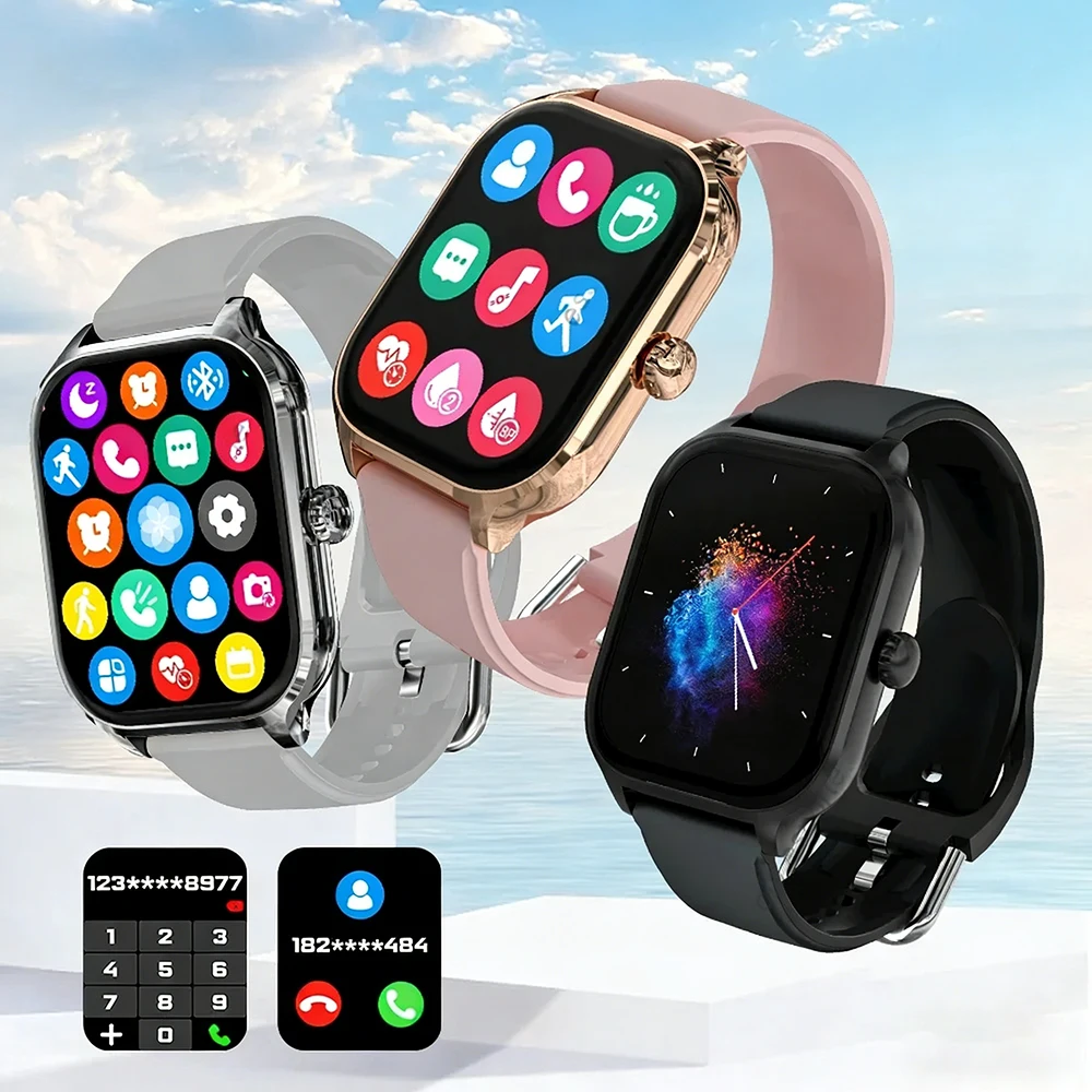 

New H9 2026 Smart Watch Women Men 2.01"HD Display Receive Make Call Message Preview Sport Mode Weather Forecast Smartwatch Gifts