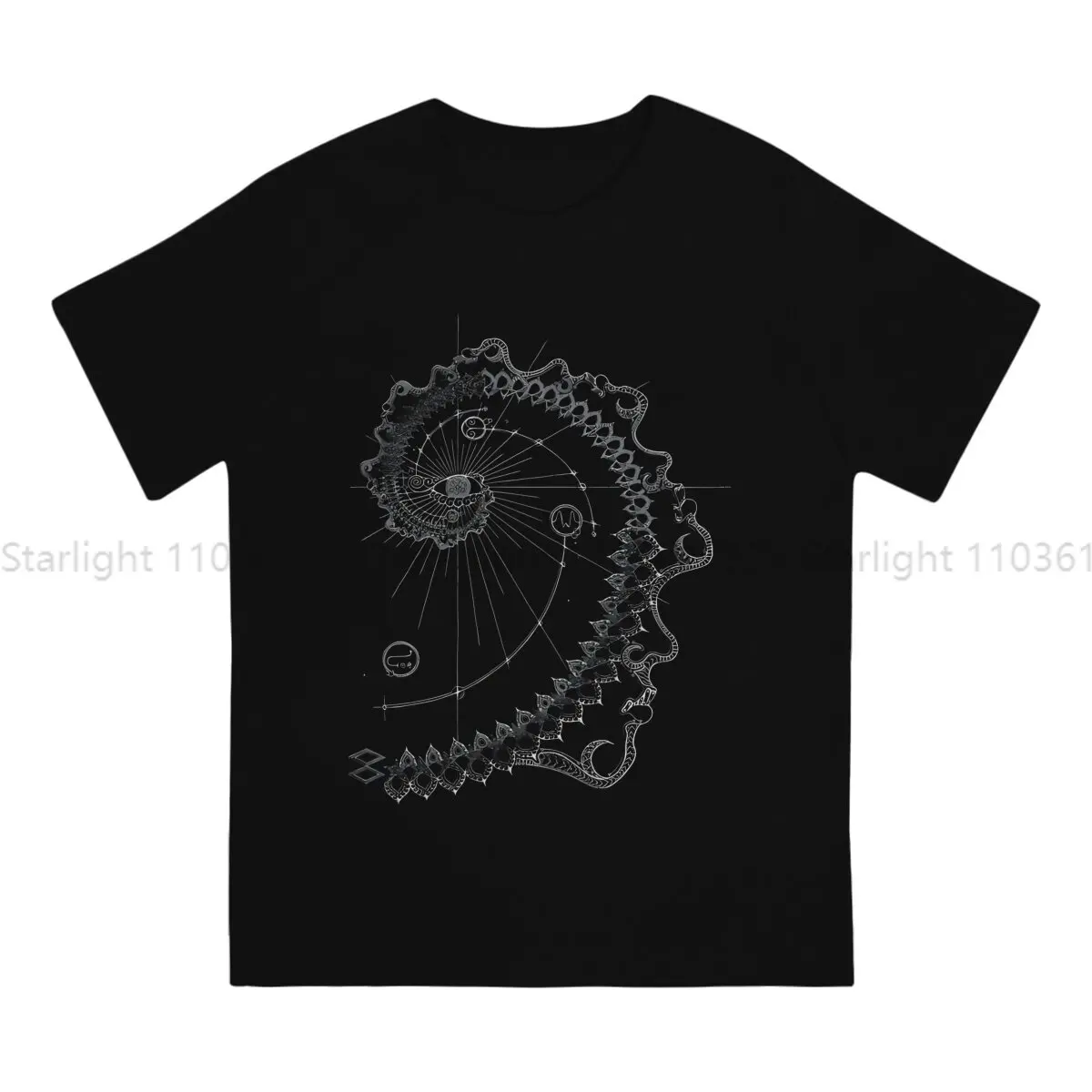 Fibonacci Sequence Golden Ratio Newest TShirt for Men Fractal Of A Multitude Of Spiralling Faces T Shirt Gift Streetwear