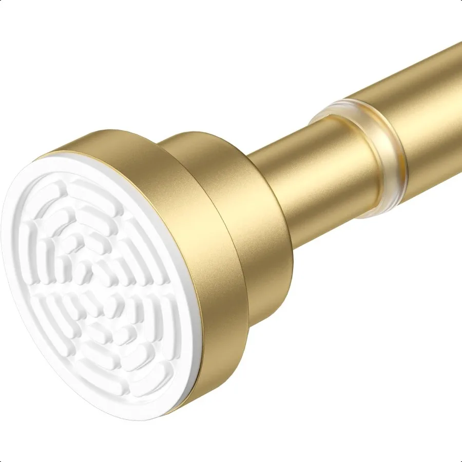 

Gold Tension Curtain Rod 3063Inch 1PCSSpring Tension Rod No Drilling NonSlip Adjustable Tension Curtain Rod Spring Loaded Rod E