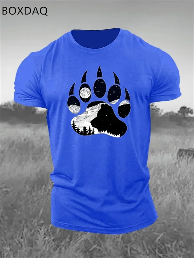 Beast Claws Camiseta de manga corta con estampado 3d para hombre, Top deportivo de gimnasio, talla grande, holgada, informal, a la moda, para