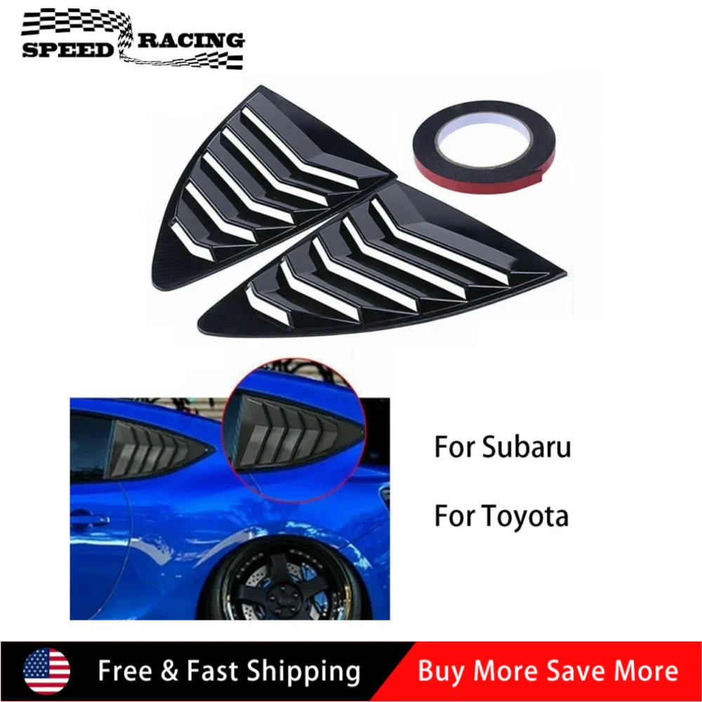 

2 шт., жалюзи заднего четверти, панель спойлера для Toyota 86 GT86 2013-2018 Subaru BRZ Scion FRS, декоративная крышка SLJ-1003