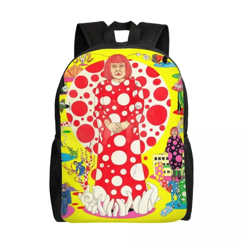 Customized the world of Yayoi Kusama backpack men women basic bookbag for college school bags