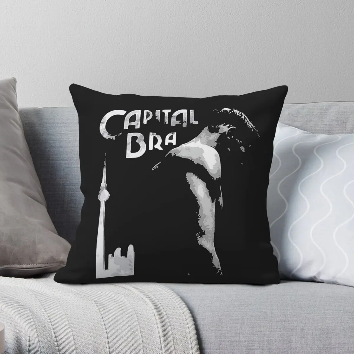 Capital Bra Vladislav Balovatsky Square Pillowcase Polyester Linen Velvet Pattern Zip Decor Throw Pillow Case Home Cushion Cover