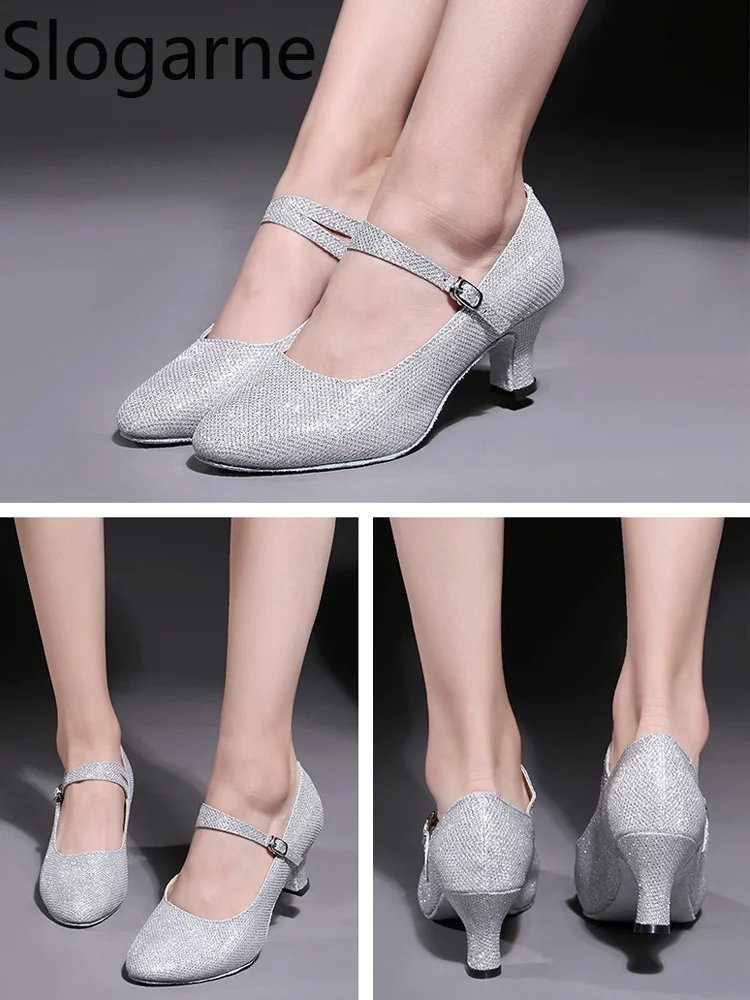 Women Dance Shoes Jazz Latin Shoes Female Modern Ballroom Soft Sole Party Shoes Girl Waltz Tango Salsa Daning Sandals Stage Wear