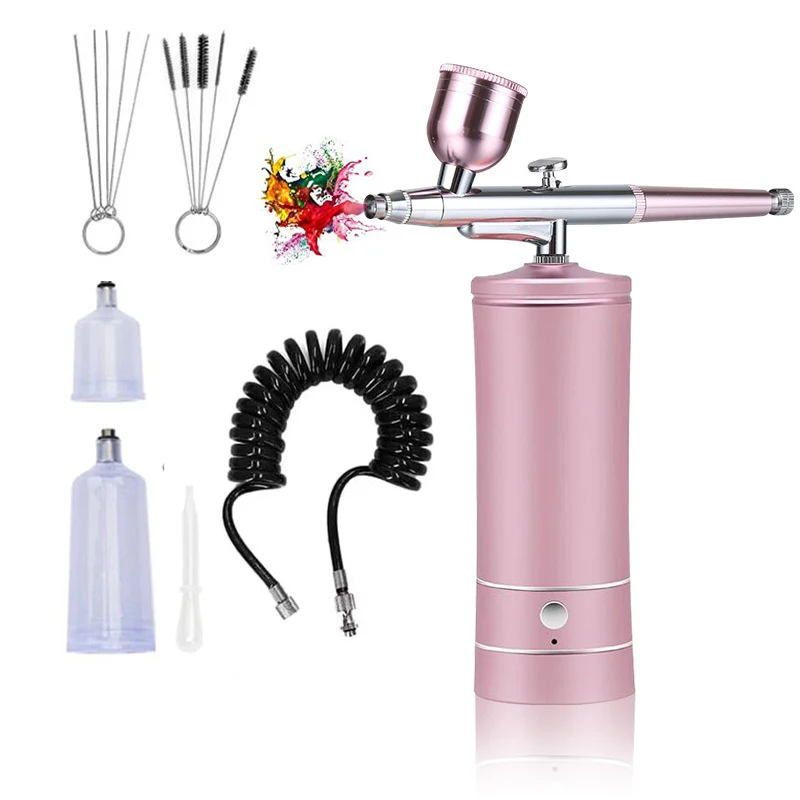 Airbrush Nail with Compressor Portable Air Brush with Compressor For Nails Art Cake Painting Craft Airbrush Nail Art Compressor