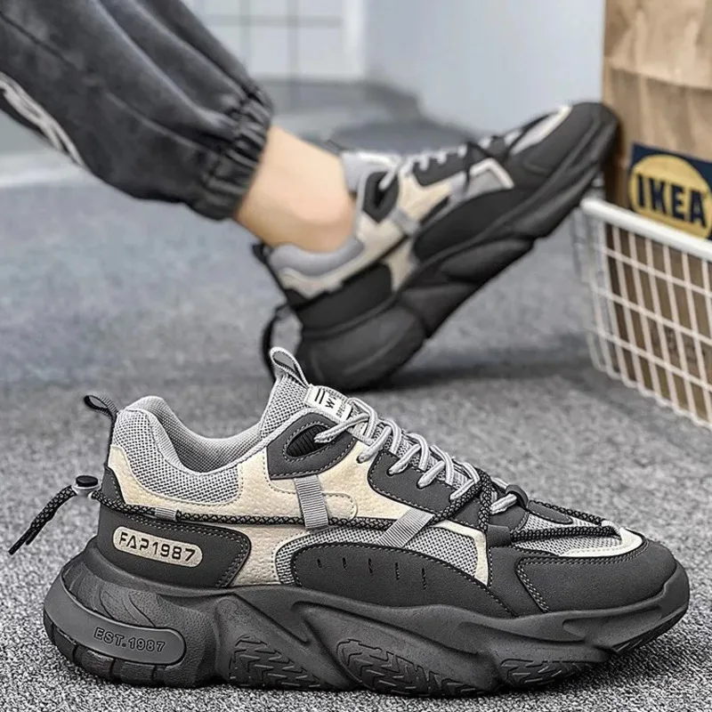 

2026 New Summer Men Shoes Sports Running Casual Versatility Breathable Heightened Sneakers Comfortable Lace-up Tenis Masculino