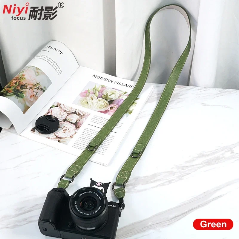 Camera Leather Shoulder Strap Suitable For Canon Fujifilm Nikon Sony Leica Pentax Panasonic SLR DSLR Mirrorless Camera