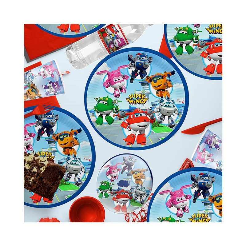 Disney Super Wings Cartoon theme children back to school Birthday Party  baby shower decorations tableware Stickers baby supplie