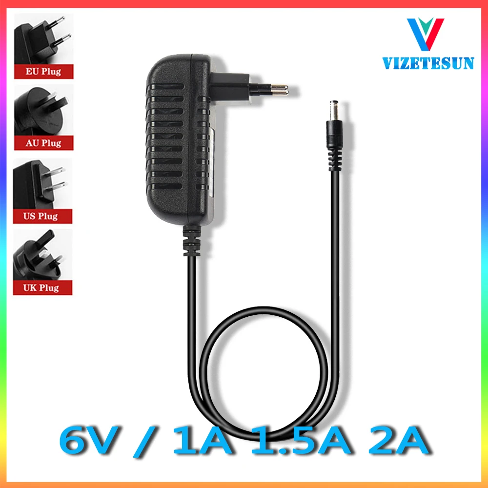 

6V 1A 1.5A 2A Australian Standard Power Adapter DC 5.5*2.1MM Universal Regulated Power Cord