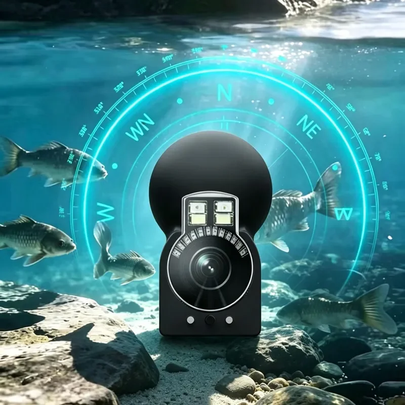 HD Underwater Visual Fishing Camera Probe Temperature Sensor Night Vision LED Deep Water Fi sh Fin der