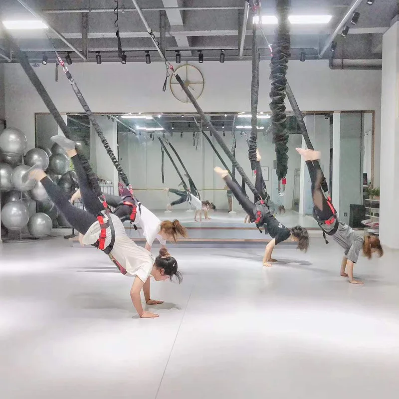 Indoor Flying Bungee Elastic Belt 5D Aerial Yoga Belts Bungee Fitness Strap Dance and Body Shaping Training Resistance Bands