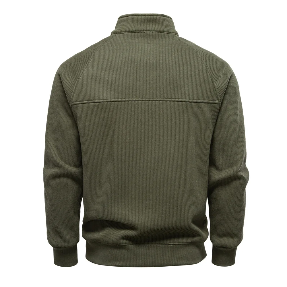 Brand Men Winter Thermal Sweater Cotton Zipper Slim Fit Thermal Underlayer Top Luxury Soft Shell Pullover Sweatshirt  Hoodies