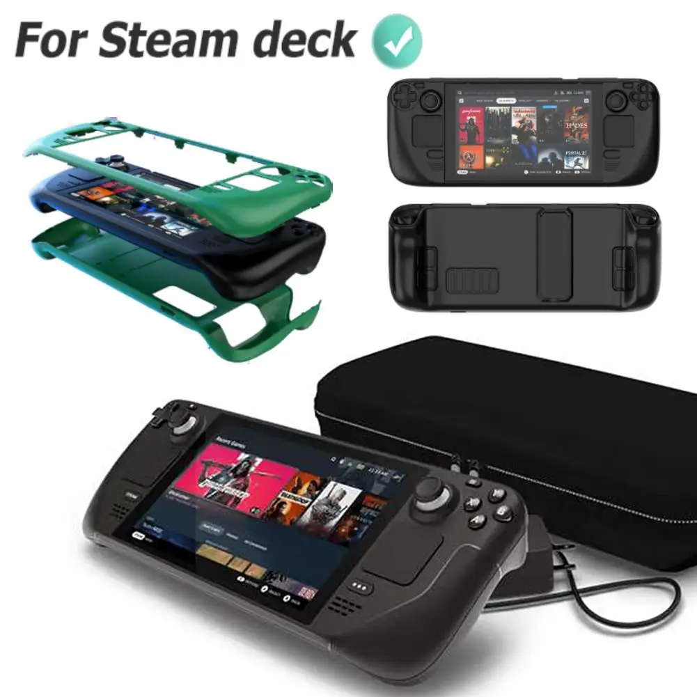 

Protective Shockproof Case with Stand for Steam Deck Game Console Flexible PC Cover Shell with Bracket