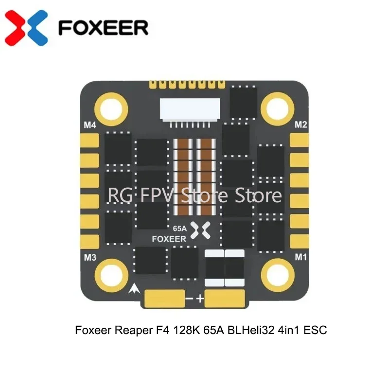 

Foxeer Reaper F4 128K 65A BL32 BLHeli32 4in1 9~40V 3-8S ESC 30.5*30.5mm M3 DShot1200 For FPV Racing Drone