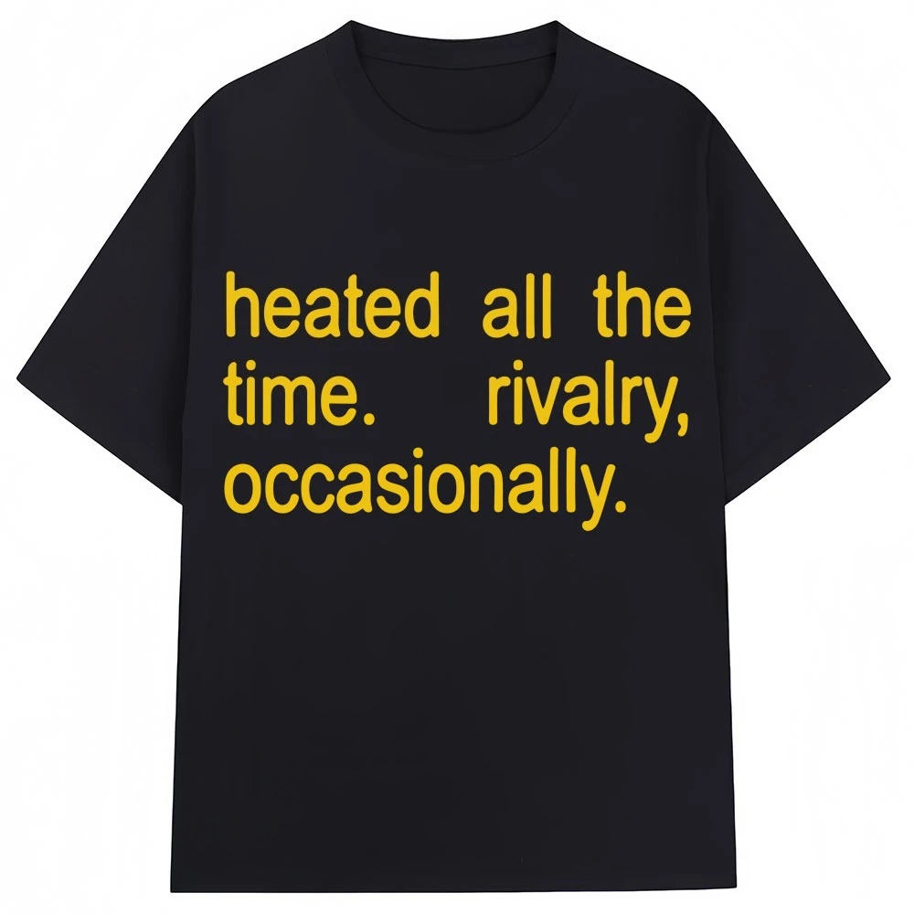Lady T-shirt Heated Rivalry Heated All The Time Graphic T-shirts Women Fashion Popular T-shirt Cozy Casual Short Sleeve 2026 New