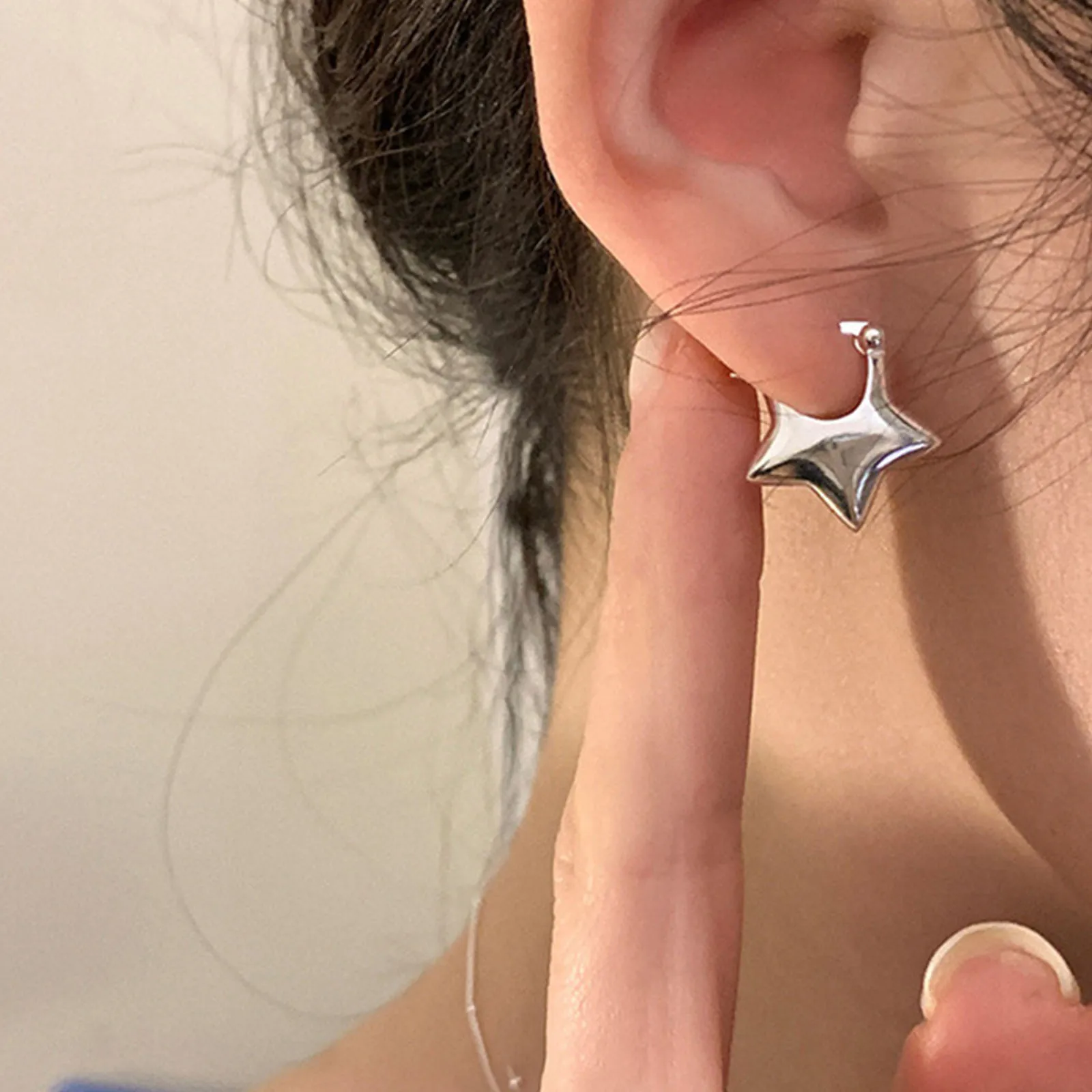925 Sterling Silver Vintage Simple Star Earrings For Women Trendy Earring Jewelry Prevent Allergy Party Accessories Gift image 3