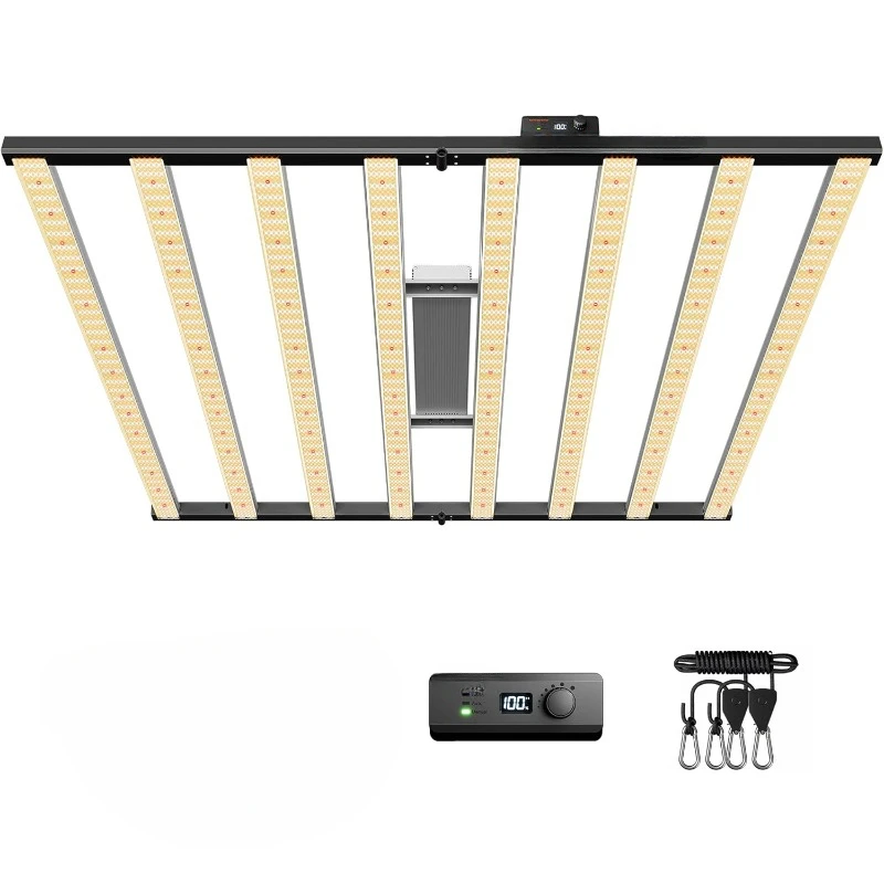 LED Grow Lights 1000w 5x5ft Coverage, Samsung LM301H Evo Diodes Full Spectrum Dimming Daisy Chain Bar Style Commercial