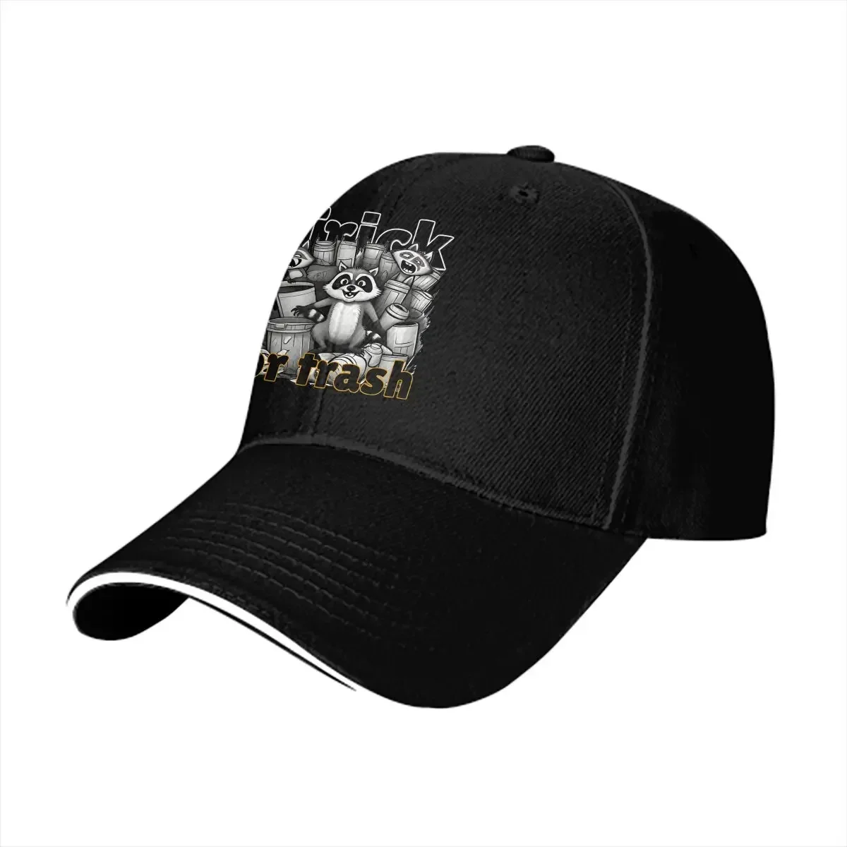 Summer Cap Sun Visor Trick Or Trash Hip Hop Caps Raccoon Lover Cowboy Hat Adjustable Peaked Hats image 3