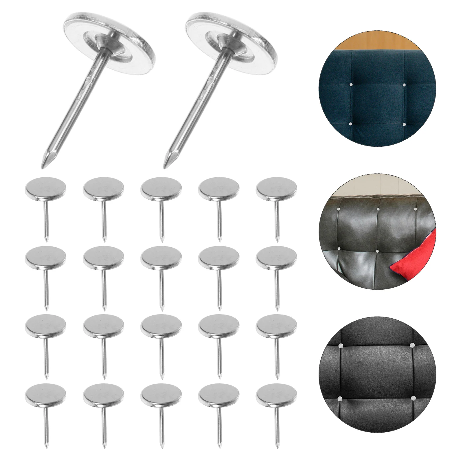 

50 Pcs Carpet Tacks Decorative Thumb Furniture Aesthetic Metal Push Pins Flat for Wood