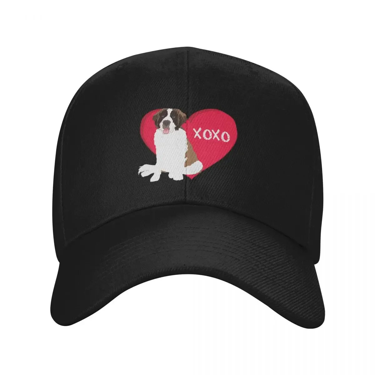 

Valentines Day Saint Bernard Love Xoxo Baseball Cap Sunscreen golf hat genuine Anime Hat Women's Golf Clothing Men's