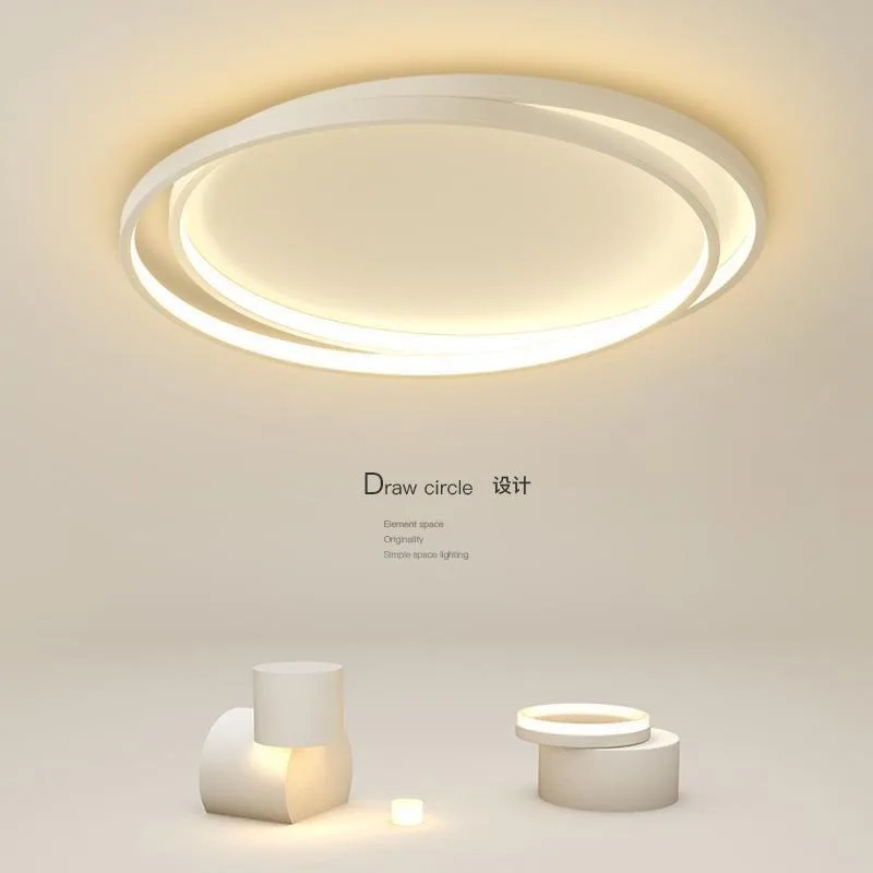 

Минималистичный современный креативный круглый светильник для главной спальни, минималистичный светодиодный потолочный светильник для кабинета, столовой, светильники