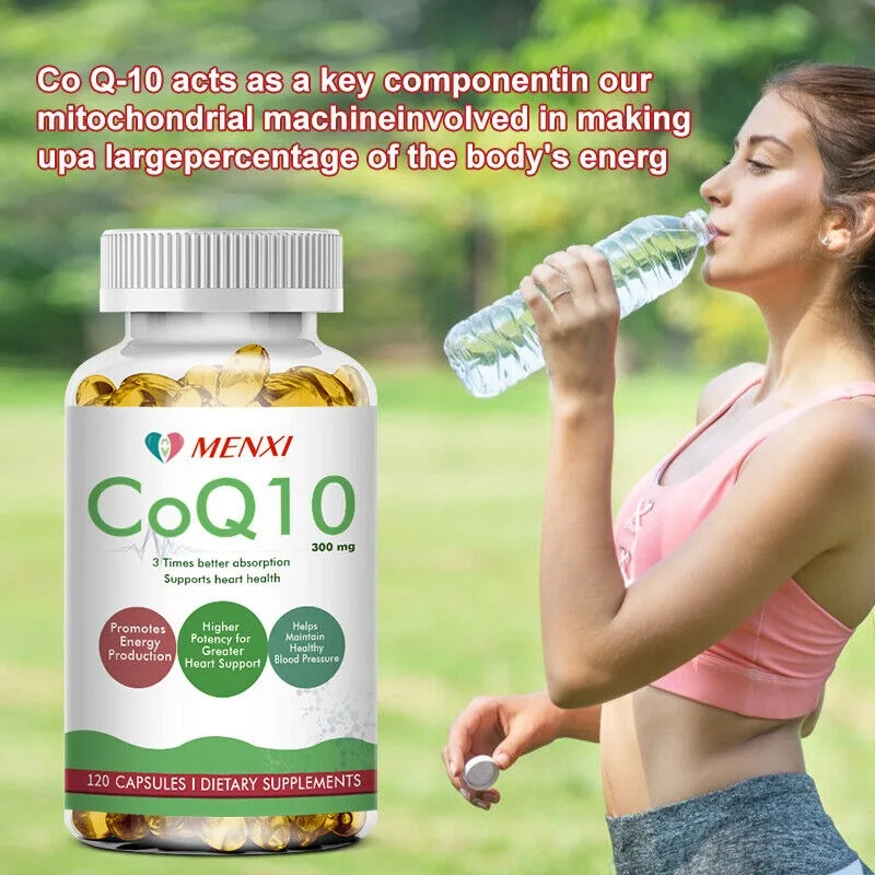 CoQ10 300mg 120 Softgels High Potency Coenzyme Q10 Heart Health Supplement
