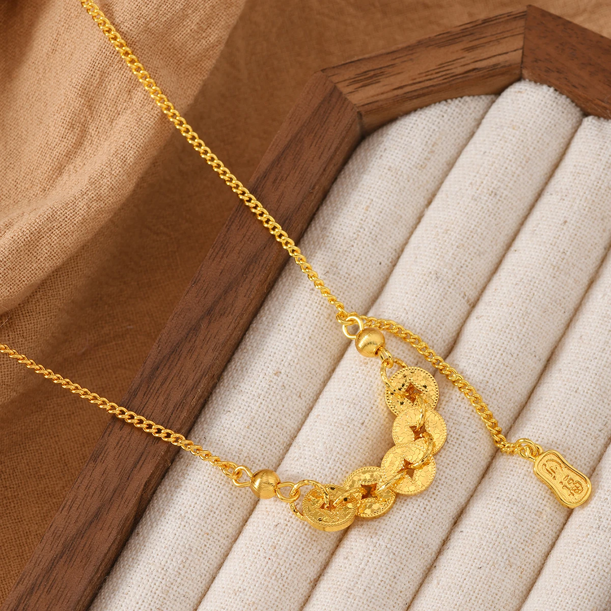 

1pcs Middle East Eid al Adha Bead Money Pendant Necklace Women's Chain Necklace Tassel Pendant