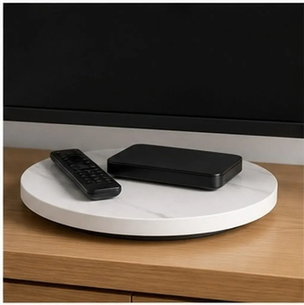 Wooden Table Turntable Heavy Duty Rotatable Dining Table Centerpiece Pantry Kitchen Swivel Plate Bearing Round Revolving Tray