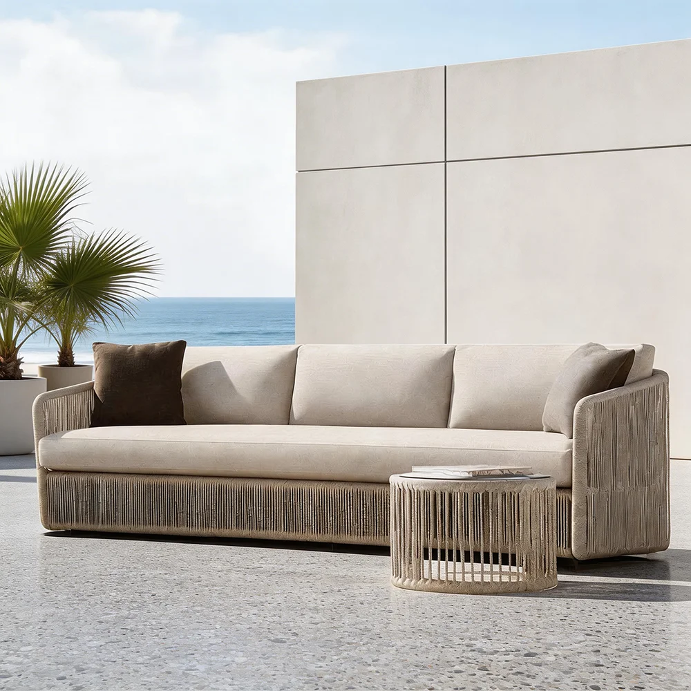 

#Garden Sofas Low Moq Teak Rattan Modern Outdoor Sofa Set