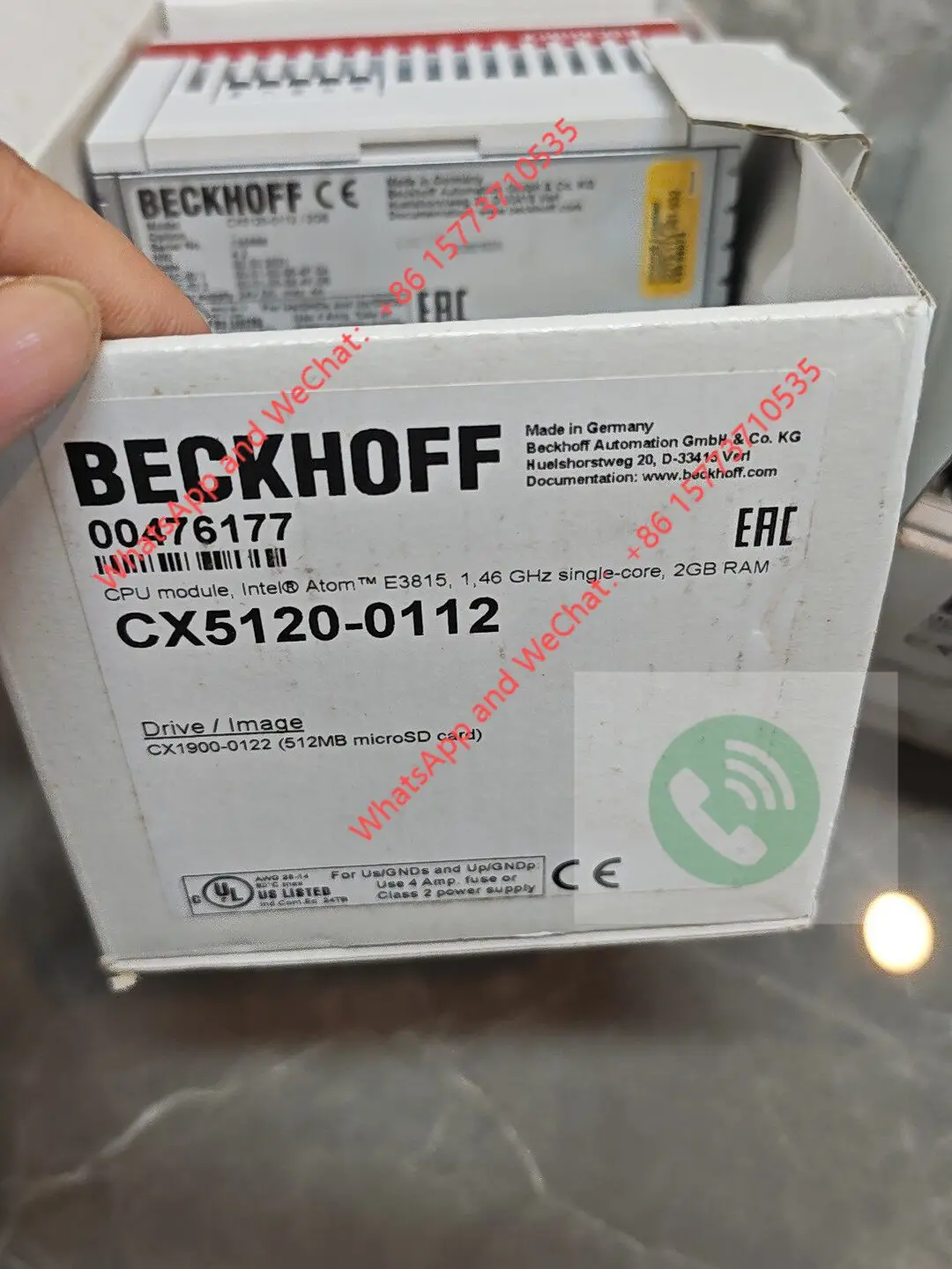 BECKHOFF CX5120-0112    Atom E3815 1.46 GHz single-core, 2 GB RAM