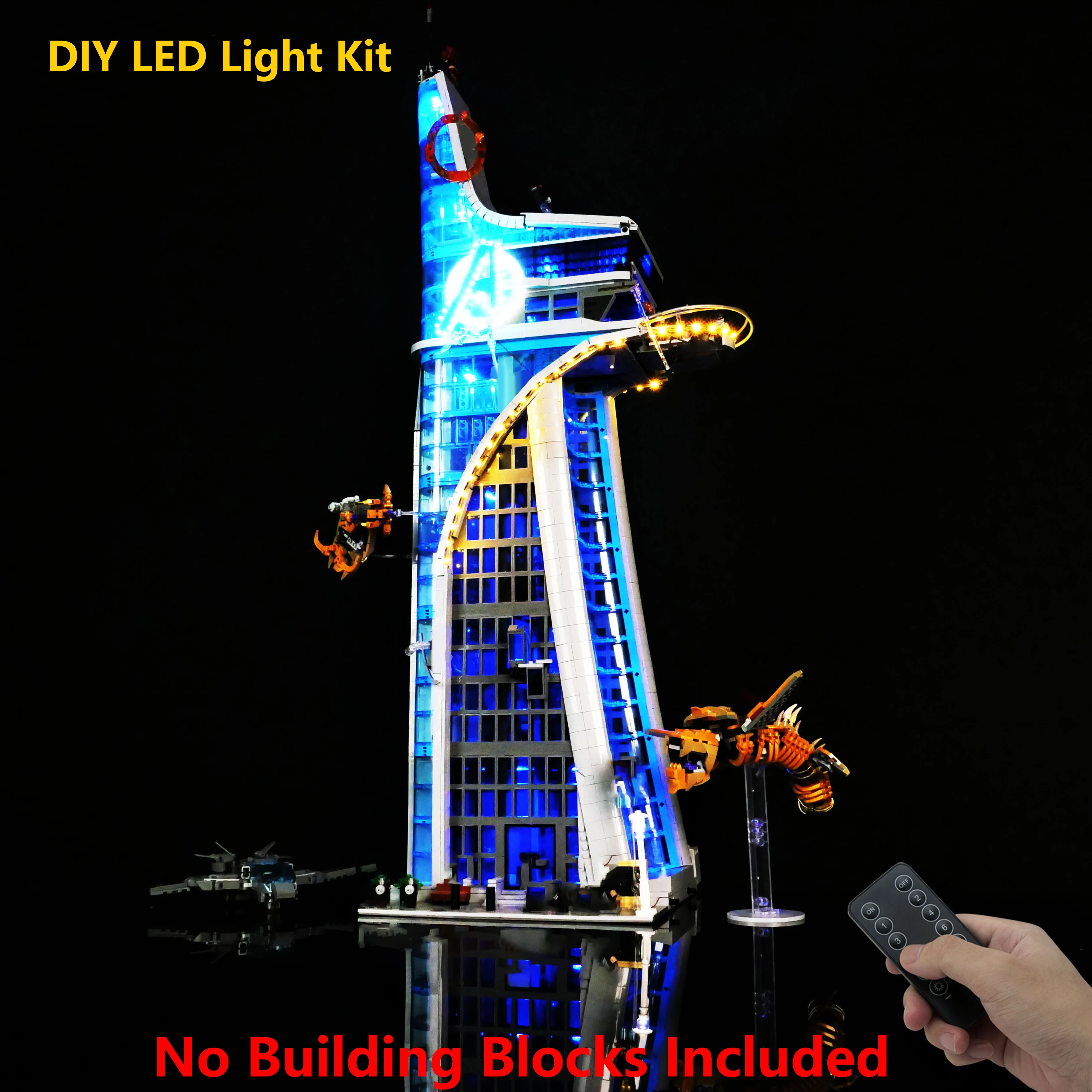 

DIY LED Light Kit for 76269 Tower Building Block Model Remote Control Display Lights Only Perfect Gift for Fans and Collectors