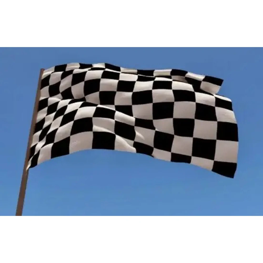 2X3FT Racing Checkered Flag goods 3X5FT 150X90CM Custom design hobby Banne