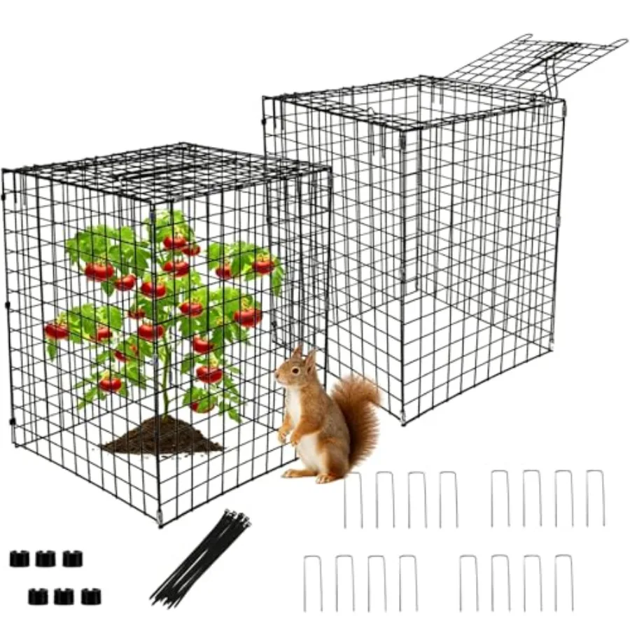 

Garden Wire Cloches For Plants Extra Large 13.2" X13.2" X16.7" Rustproof Plant Cages For Outdoor Plants Protectors From Animals