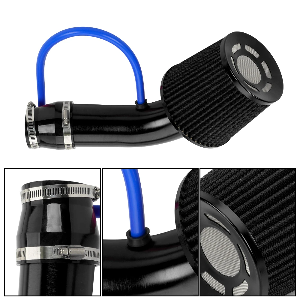 Universal 76mm 3inch Air Filter & Cold Air Intake System Turbo Induction Pipe Tube Kit With High Flow Cone Air Filter OFI095