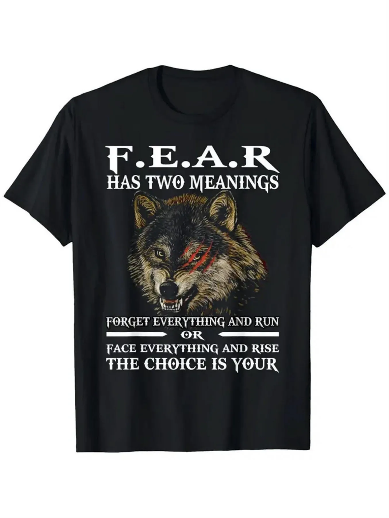 

Лучший выбор: мужская футболка с эффектным графическим принтом «Одинокий волк»