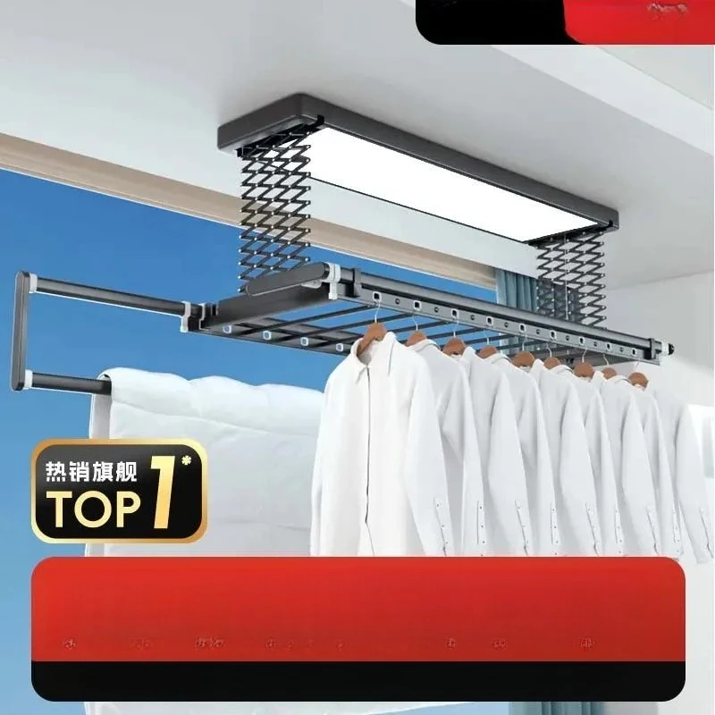 Invisible full-screen balcony home fully automatic lifting quilt drying electric ultra-thin clothes dryer