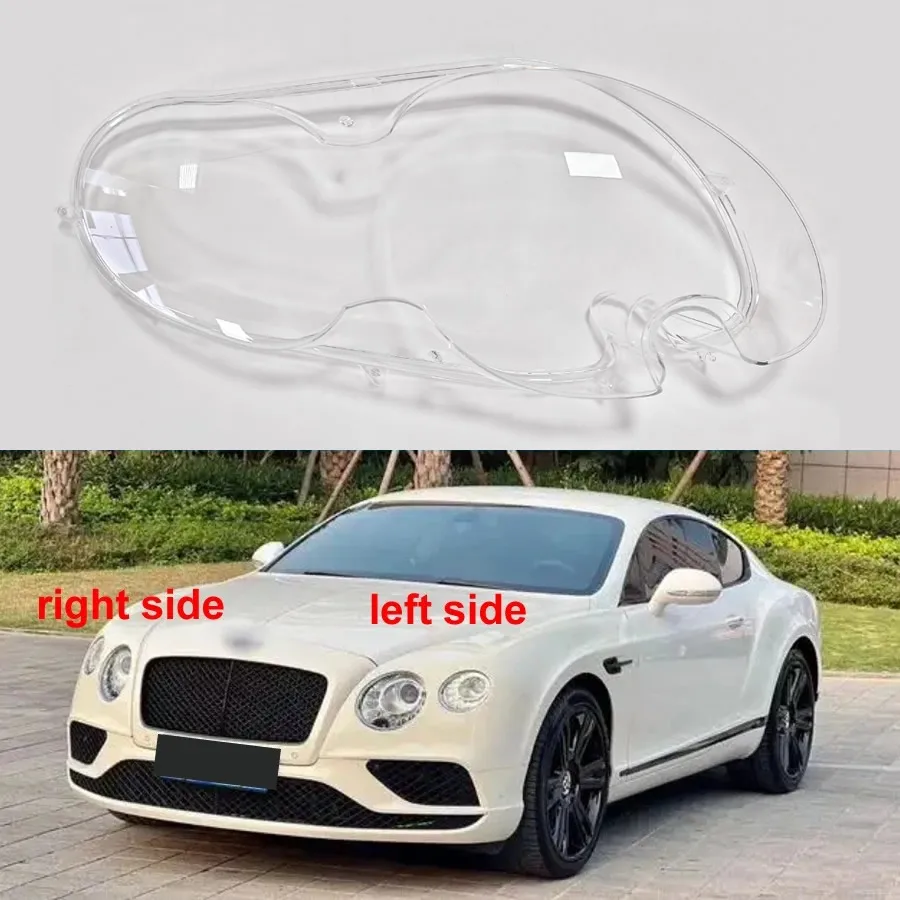 

For Bentley Continental GT 2012 2013 2014 2015 2016 2017 Headlight Shell Headlamp Transparent Lampshade Cover Lens Plexiglass