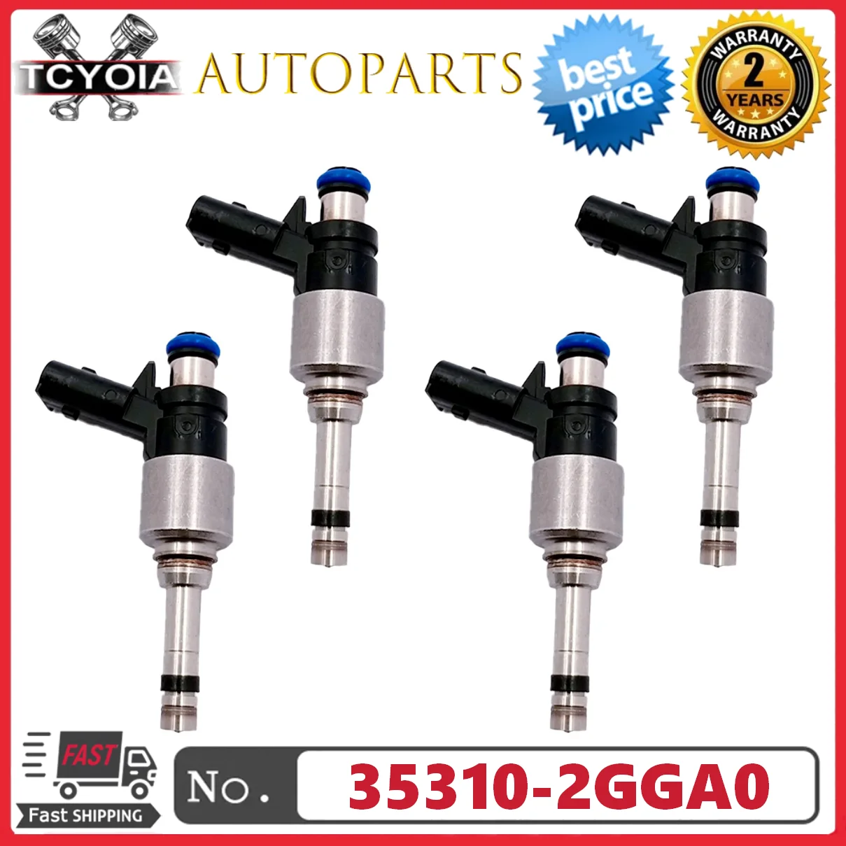 

4pcs/lot Fuel Injectors 35310-2GGA0 353102GGA0 for Hyundai Sonata Kia Sorento 2015-2018 2.4L
